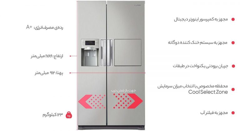 یخچال و فریزر سامسونگ مدل HM34